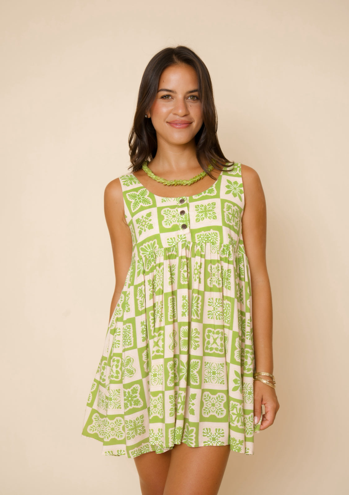 Hawaiian Green River Pepe Dress