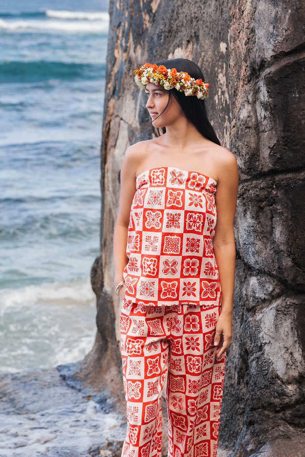 Hawaiian Punch Strapless Top