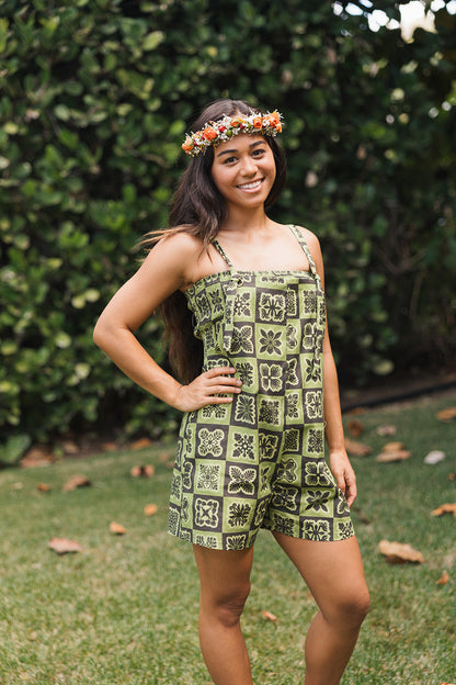 Hawaiian Oma'oma'o Kahakai Romper