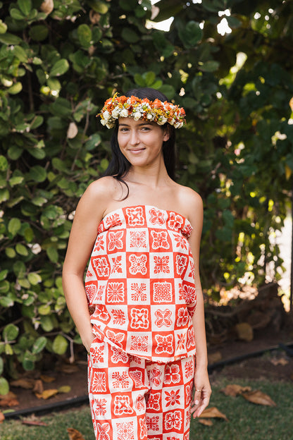 Hawaiian Punch Strapless Top