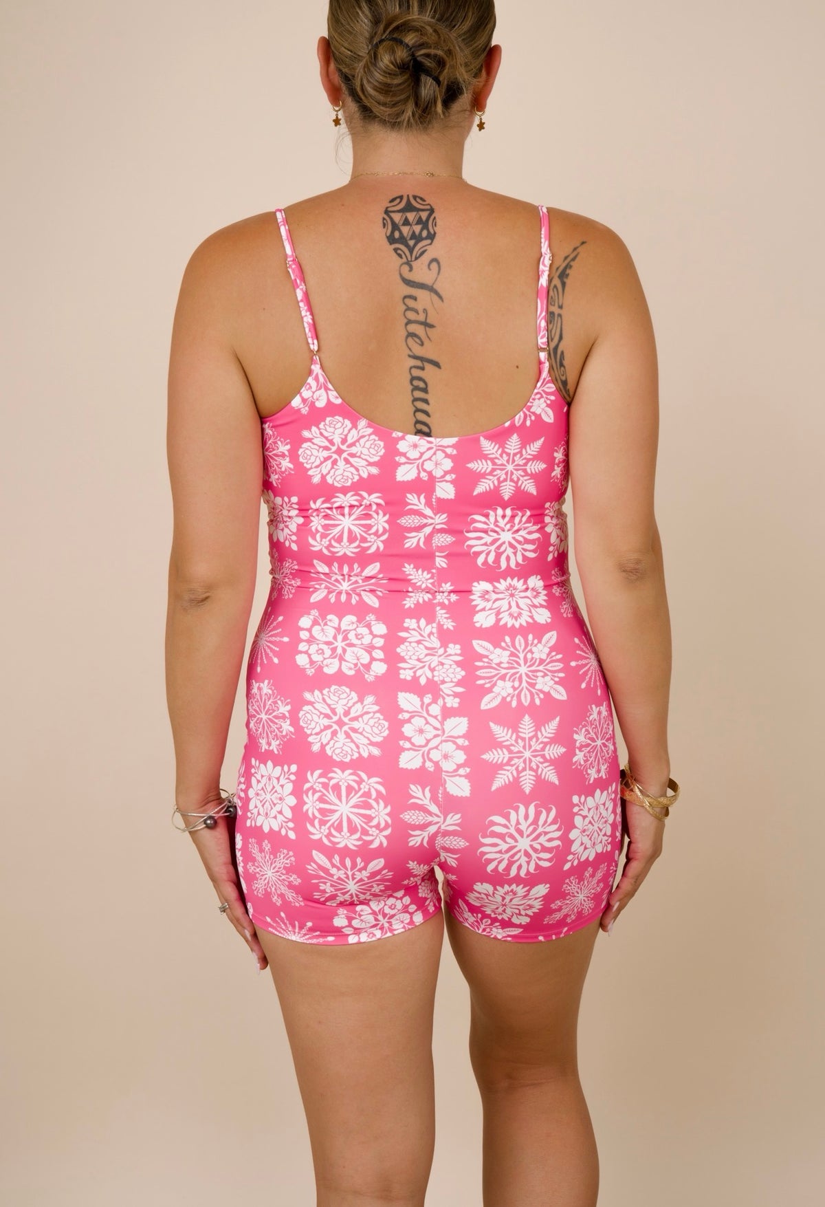 Motif Pink Active Romper