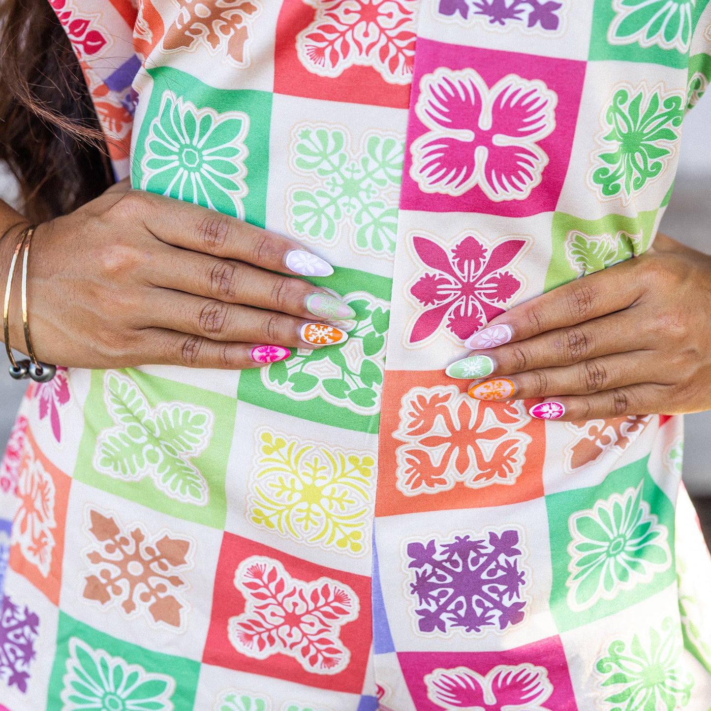 Hawaiian Quilt Pastel Puakealaula Romper