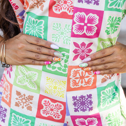 Hawaiian Quilt Pastel Puakealaula Romper