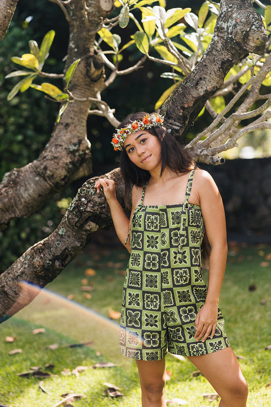 Hawaiian Oma'oma'o Kahakai Romper