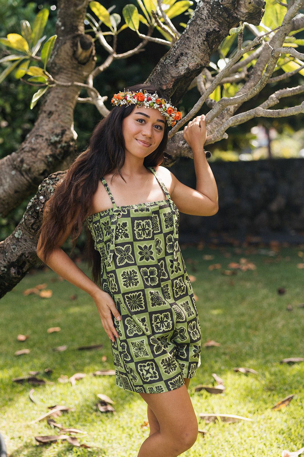 Hawaiian Oma'oma'o Kahakai Romper