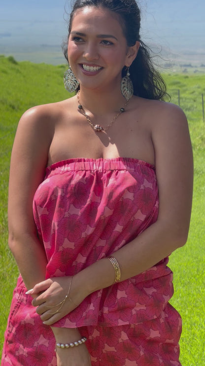 Hibiscus Pink Mālie O/S Top